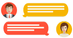 Icône échange et dialogue – Construisez votre réseau